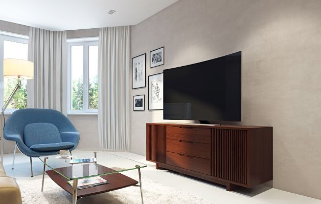 Sencillez y funcionalidad en este mueble para televisión. Sencillez y funcionalidad en este mueble para televisión.