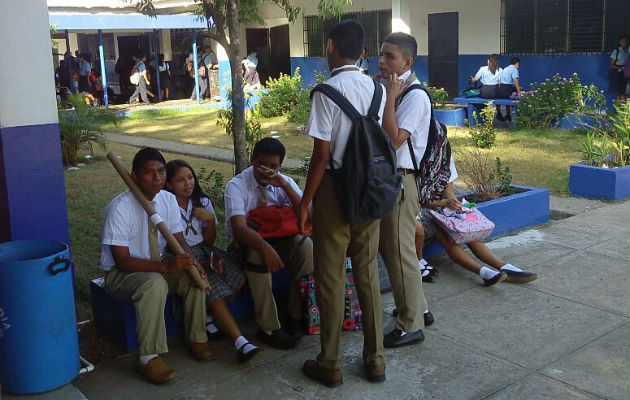 Estudiantes del Centro Educativo Victoriano Lorenzo en el corregimiento de Las Lomas. Foto/ José Vasquéz