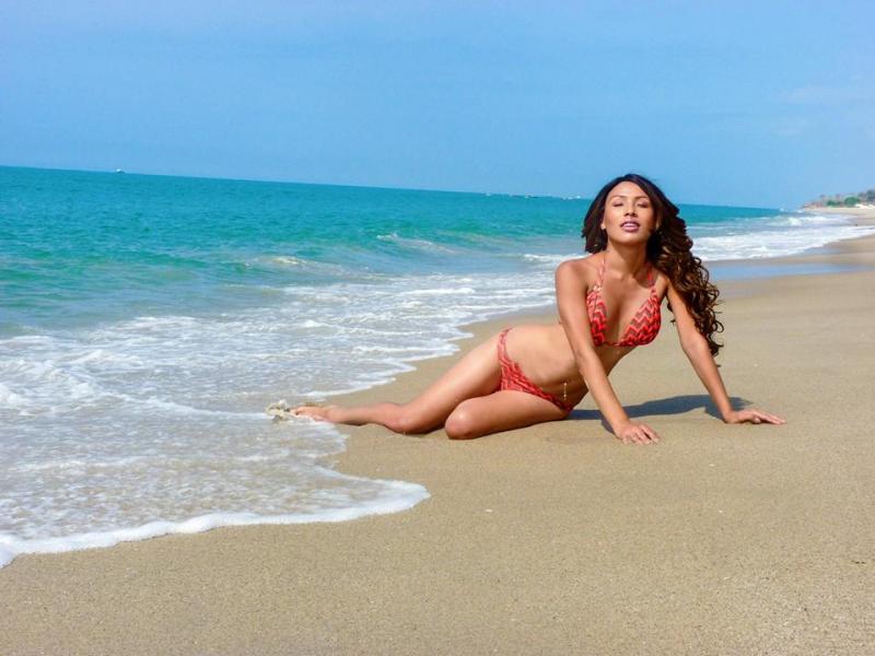 Candy Pamela se gana la vida como modelo / Cortesía