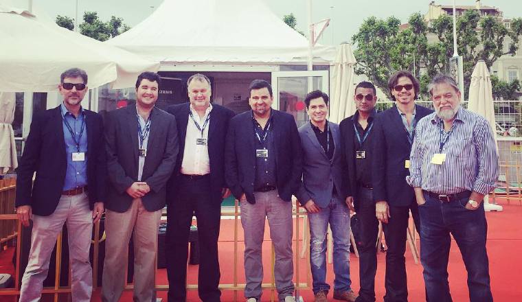 Arturo Montenegro junto a sus compañeros cineastas. Arturo Montenegro junto a sus compañeros cineastas. /Foto Cortesía
