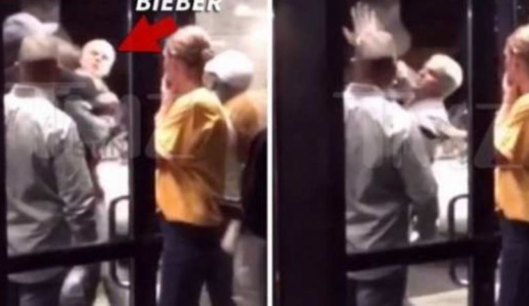 Muestra del video de TMZ en el que pelea el intérprete de 'Sorry'. Muestra del video de TMZ en el que pelea el intérprete de 'Sorry'.