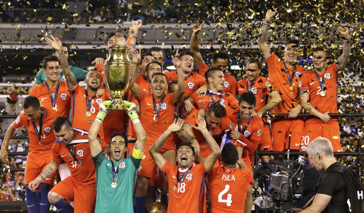 Los chilenos se convirtieron en bicampeones de la Copa América. /Foto AP