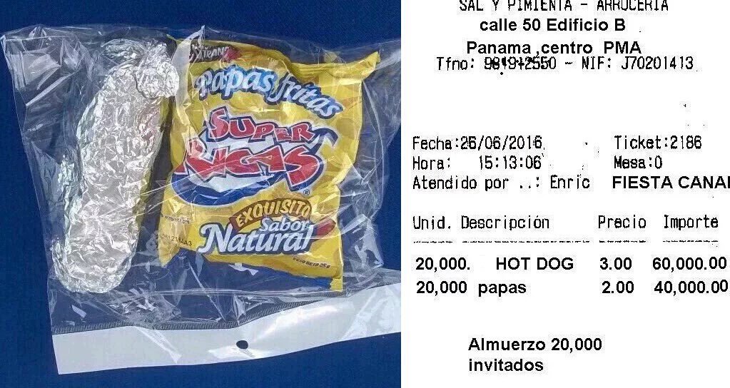 Costo de la merienda ofrecida a los panameños comunes / Redes.