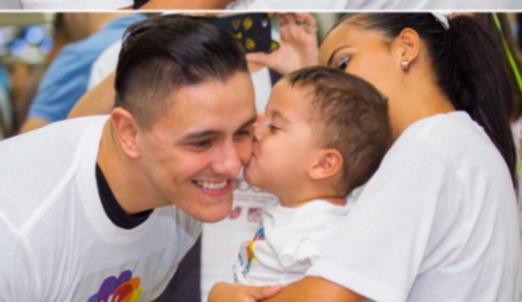 Jesús Daniel se llevó la gran sorpresa de conocer a su ídolo.