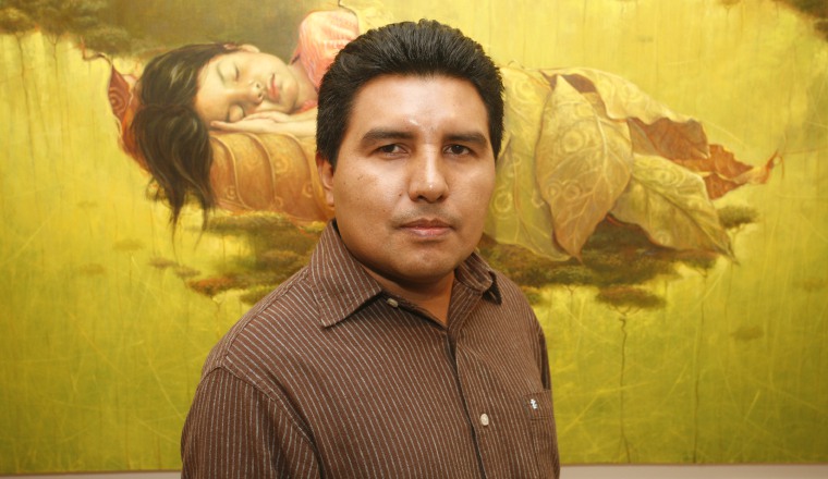 Lucio López Kansuet, otra vez, donó su arte para la subasta.