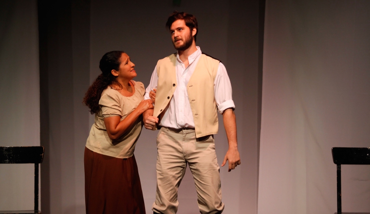 Roslyn Ricord (la novia) y Oday Kamal (Leonardo). Roslyn Ricord (la novia) y Oday Kamal (Leonardo).