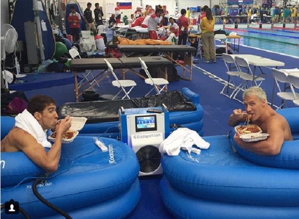Phelps junto a Lochte. Foto/Redes sociales