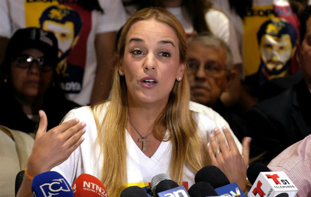 Lilian Tintori, esposa de Leopoldo López. Foto/ EFE