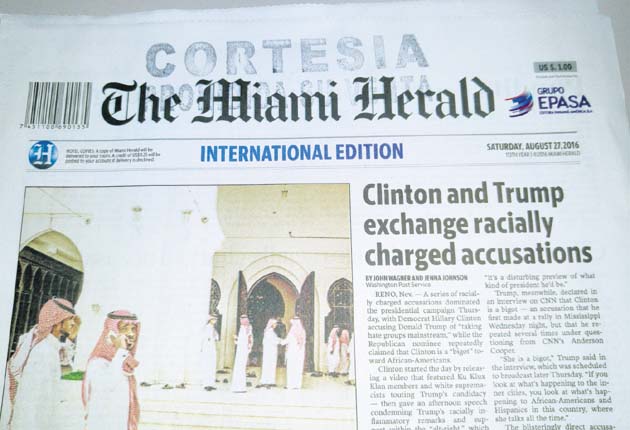 El periódico “The Miami Herald” es impreso en Panamá por el Grupo Editorial Epasa, que cuenta con los equipos para publicarlo. /Foto Archivo