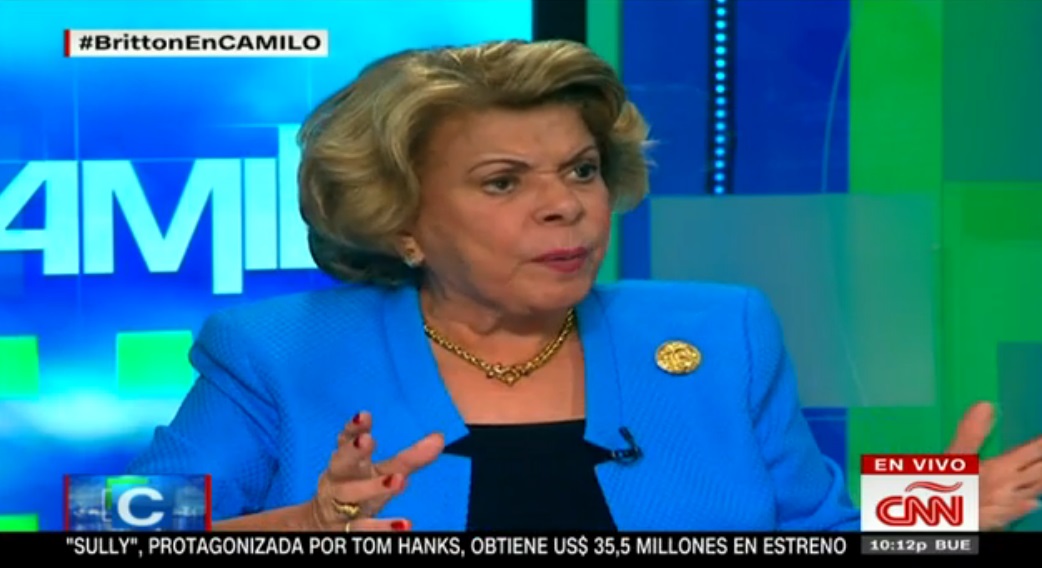 Rosa María Britton en el programa 'Camilo' de CNN / Foto CNN en Español.