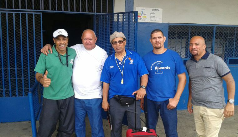 Apoyo: De izquierda a derecha: Juvenal Sinisterra, Carlos Pérez, Hipólito Suero y Alejandro Thurber durante el evento que se realizó en El Chorrillo.