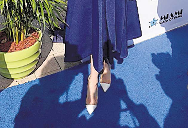 Anne Hathaway: La actriz luce unos “Point- PVC”; son zapatos de tacón puntiagudos, que parecen abiertos, porque solo resaltan la punta, talón y tacón, pero los costados se complementan con PVC transparente.