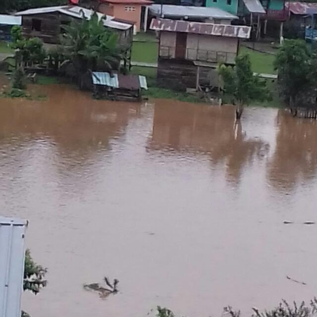 Inundaciones en la parte baja. Foto: Delfia Cortez.