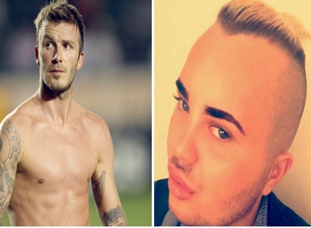 David Beckham y el joven fanático. Foto/Redes sociales