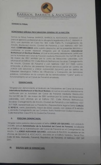 Intentan archivar denuncia contra administrador de la ACP, destaca trabajador canalero.