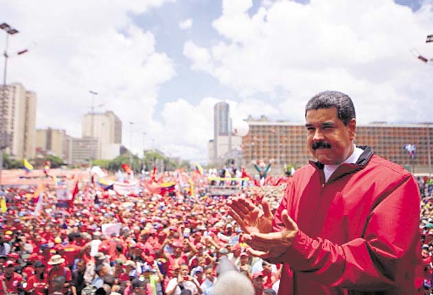 Los chavistas rechazan la manifestación en Caracas