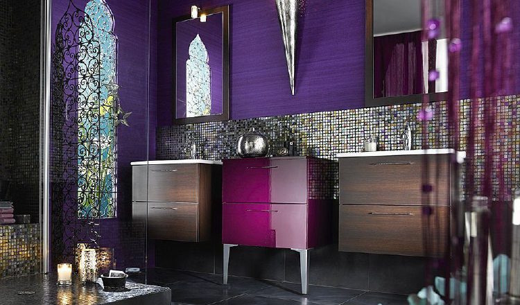 El púrpura es ideal para la habitación y  el baño. /Foto Archivo