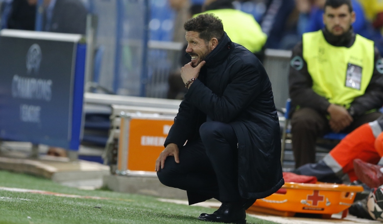 Diego Pablo Simeone, técnico del Atlético de Madrid. AP
