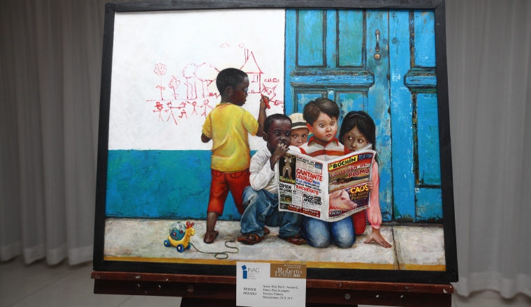 "Pasa la página", galardonado con el primer premio en pintura. "Pasa la página", galardonado con el primer premio en pintura.