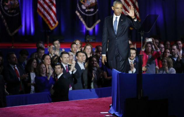Barack Obama sale de la Casa Blanca el próximo 20 de enero. FOTO/AP