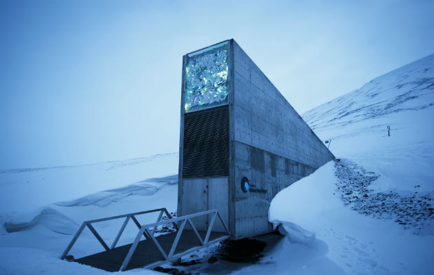 Vista exterior de la Bóveda Global de Semillas de Svalbard. Foto/ AP