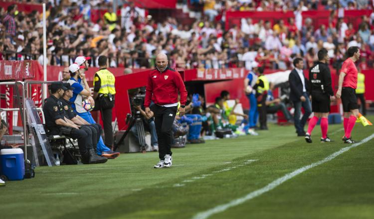 El técnico del Sevilla, Jorge Sampaoli. EFE