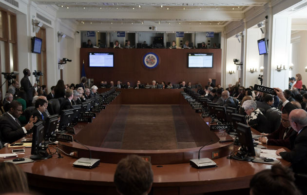 La sesión permanente de la OEA, fue muy difícil. FOTO/EFE