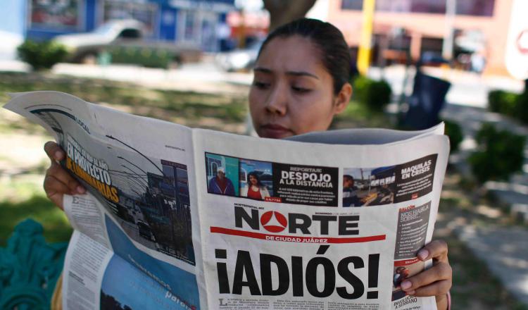 El Diario El Norte de Chihuahua cerró ayer debido 