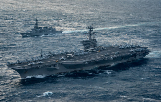 Portaaviones USS Carl Vinson está bajo el control de la Tercera Flota (Pacífico Oriental). FOTO/AFP 