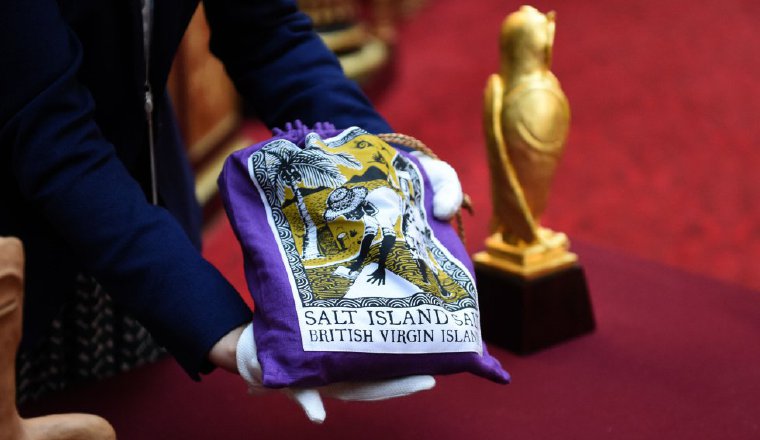 Bolsa de sal de las Islas Vírgenes Británicas. Bolsa de sal de las Islas Vírgenes Británicas.