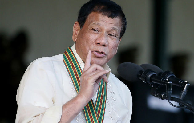 Rodrigo Duterte, nuevamente amenaza a los terroristas. FOTO/EFE
