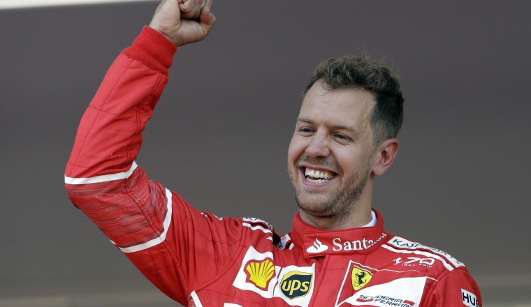 Sebstian Vettel vuelve a subir a lo más alto del podio este año. Sebstian Vettel vuelve a subir a lo más alto del podio este año. /Foto Ap