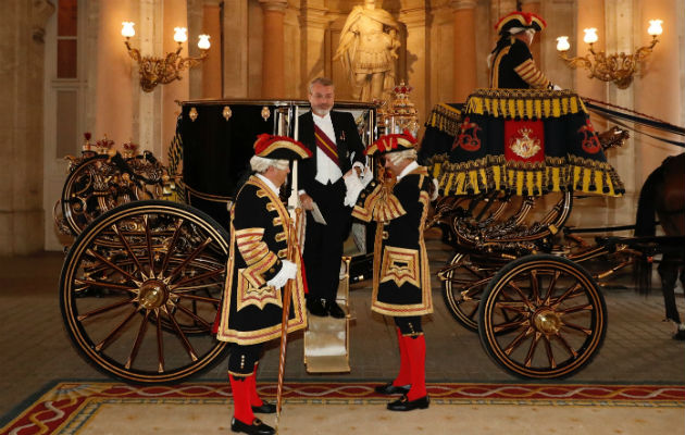 Henríquez a su llegada al Palacio Real de Madrid / Tomada de casareal.es