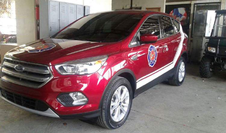 Este es el vehículo que los encargados de los bomberos de Bugaba no catalogan como lujoso. /Foto Cortesía