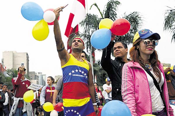 Venezolanos en el extranjero contra la Constituyente. /Foto EFE