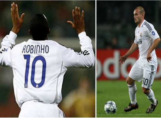 Robinho y Sneijder no pudieron consolidarse en el Madrid. Robinho y Sneijder no pudieron consolidarse en el Madrid.