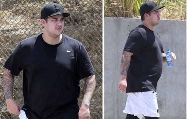 Rob Kardashian solo sabe comer comida chatarra
