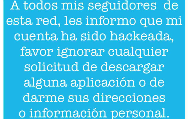 Karen publicó que fue víctima de los hackeadores