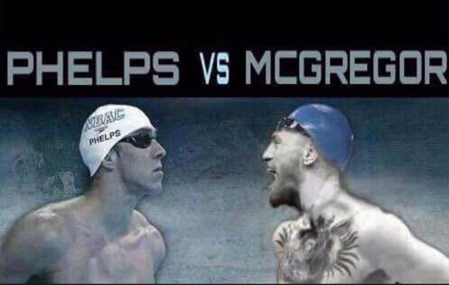 Phelps bromeó con un hipotético duelo ante McGregor.