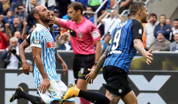 Mauro Icardi celebra su anotación ante el modesto  Spal. /Foto EFE