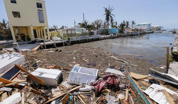 Daños causados por el huracán Irma en los Cayos. /Foto EFE