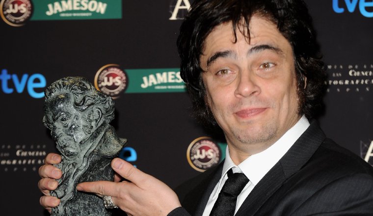 Benicio del Toro lleva Goyas. Benicio del Toro lleva Goyas.