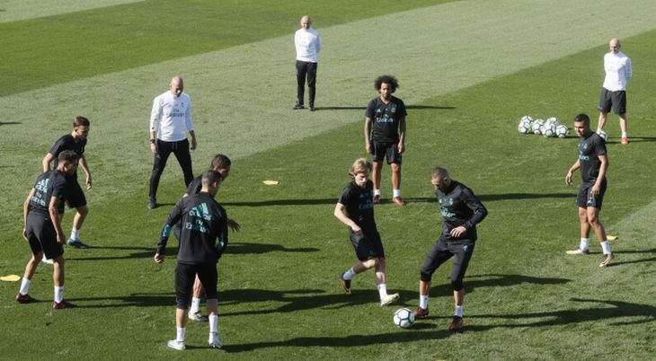 Entrenamiento del Real Madrid.