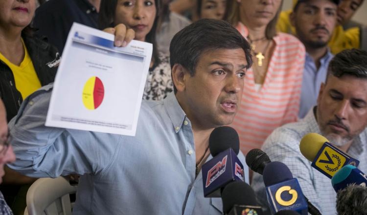 El opositor del estado de Miranda, Carlos Ocariz, denunció anomalías en los comicios del domingo. /Foto EFE