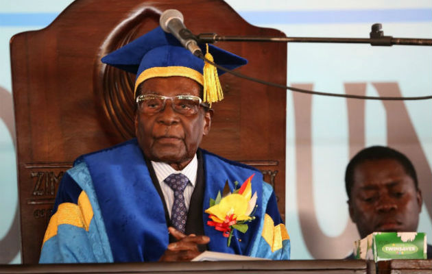 Presidente Mugabe hace su primera aparición pública tras el golpe militar Presidente, Mugabe, derrocado, zimbague