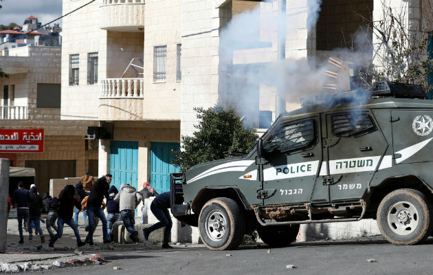 Disturbios en la ciudad Cisjordana de Belén. Foto: EFE