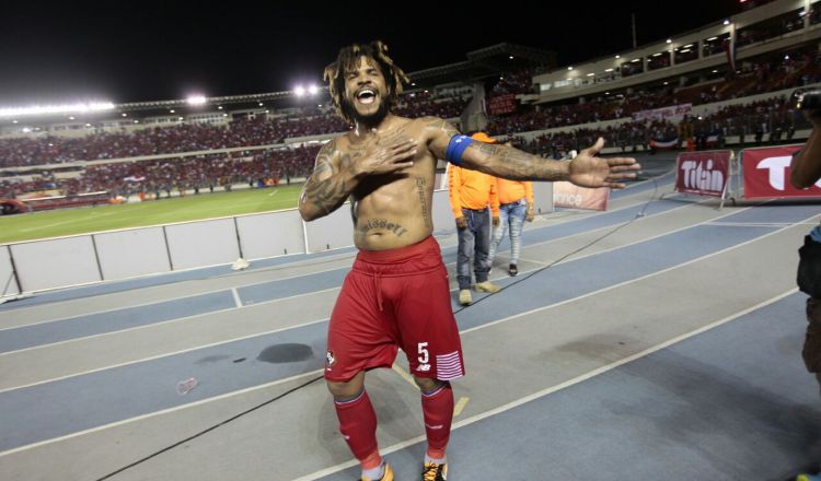 Román Torres anotó el 10 de octubre el gol que le permitió a Panamá clasificar a su primer mundial de fútbol. /Foto Anayansi Gamez