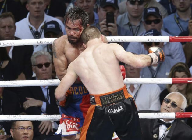 Manny Pacquiao en su pelea contra Horn. Foto AP Manny Pacquiao en su pelea contra Horn. Foto AP