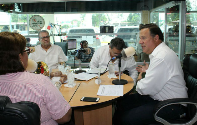 Varela habló en Radio Reforma de Chitré / Foto: Presidencia.