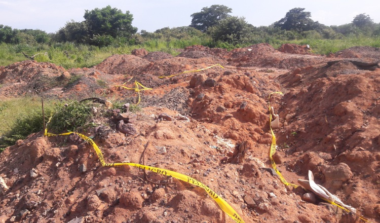 En este lugar en Río Hato un trabajador encontró el cuerpo descuartizado. /Foto Elena Valdez.